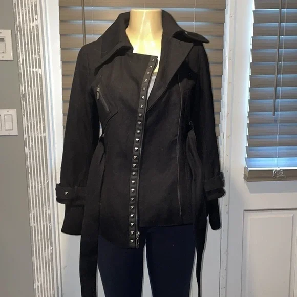 KENSIE Wool Blend Belted Jacket - Picture 3 of 8